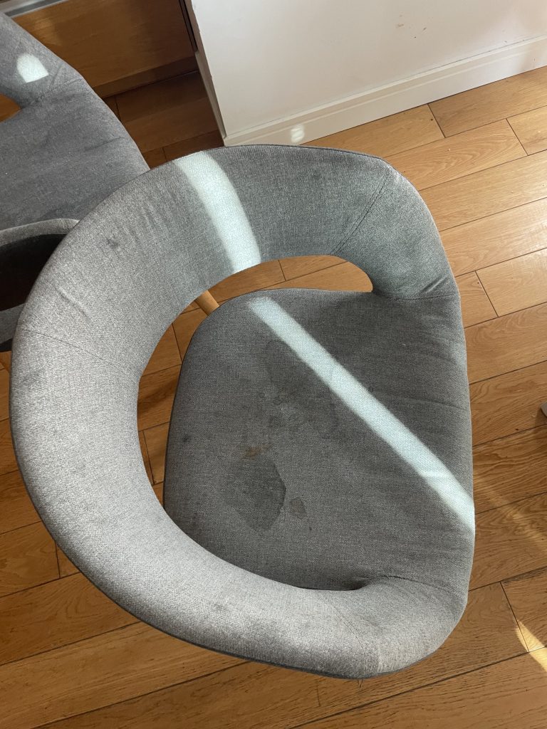 Pranie Tapicerki Warszawa Fotel Przed i Po